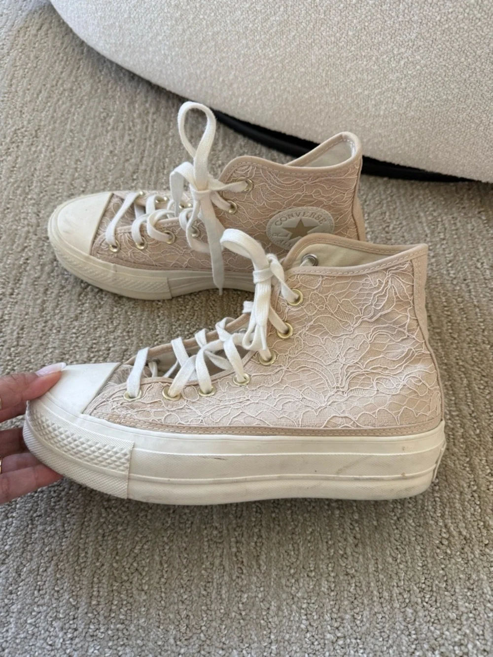 Converse Lace High-Top Platform Chuck Taylor Sneakers - Picture 6 of 8